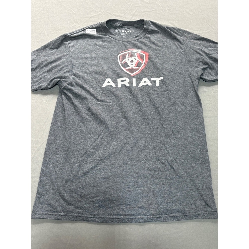 Ariat Mens Buckle Exclusive Graphic Logo T-Shirt Gray Large